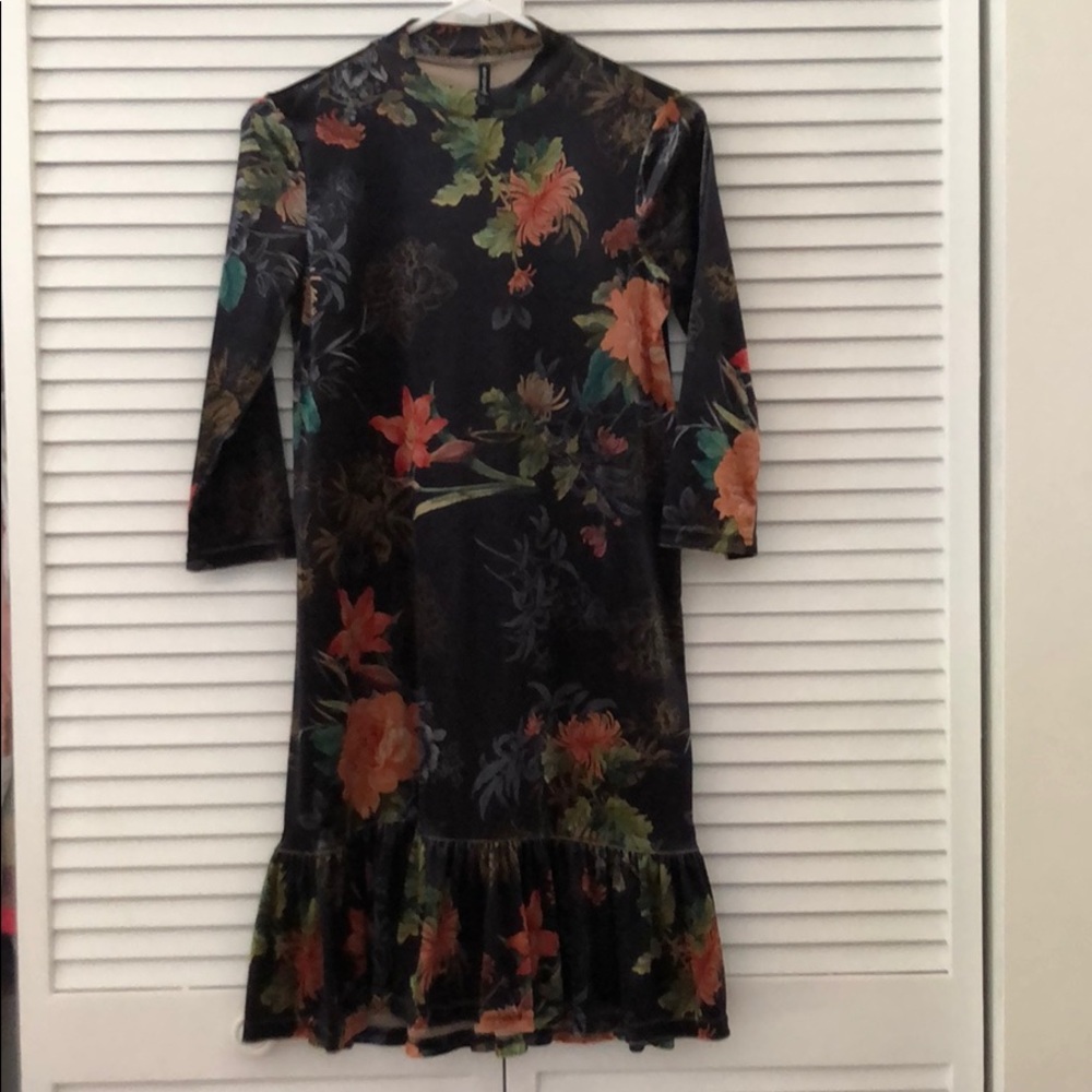 Printed velvet Dress